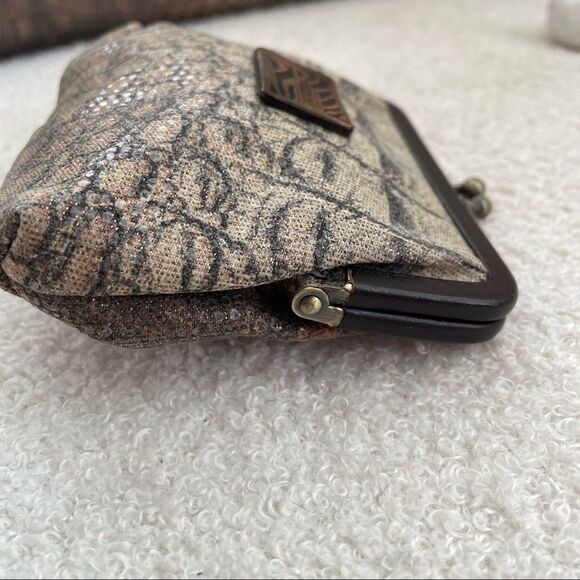 Roberto Cavalli Animal Print Coin Purse Clamshell Opening Kiss Lock Closure - Picture 2 of 11